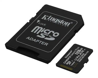 Micro SD Card 128GB Kingston + SD adapter SDCS3/128GB class 10