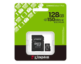 Micro SD Card 128GB Kingston + SD adapter SDCS3/128GB class 10